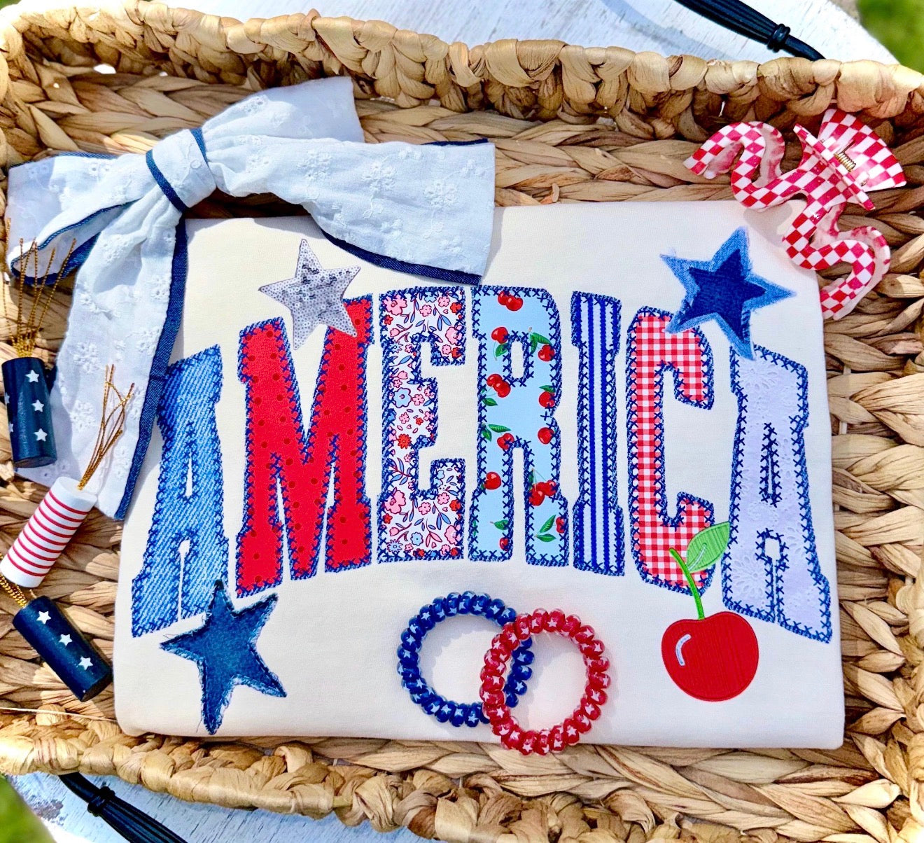 America Faux Embroidery