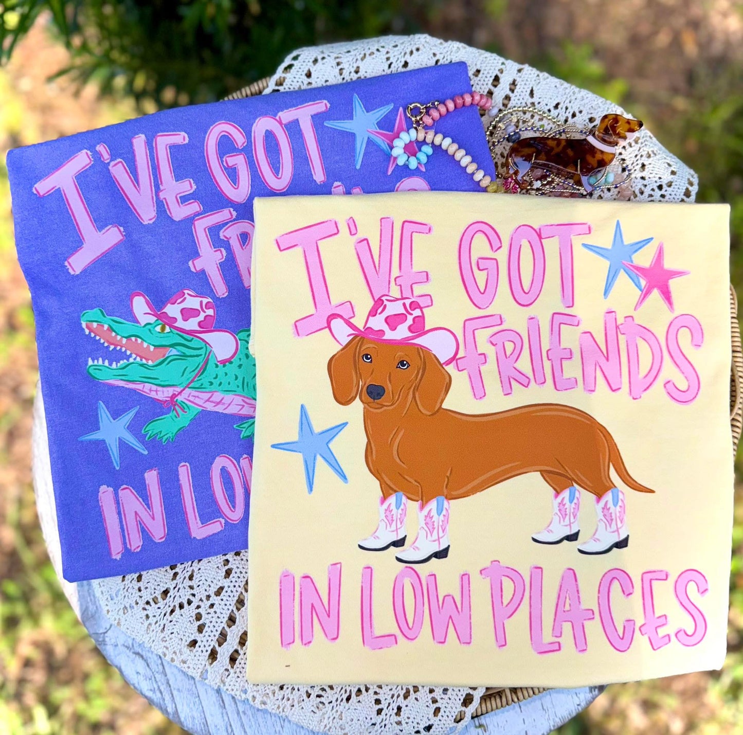 Friends In Low Places Cowboy Wiener Dog