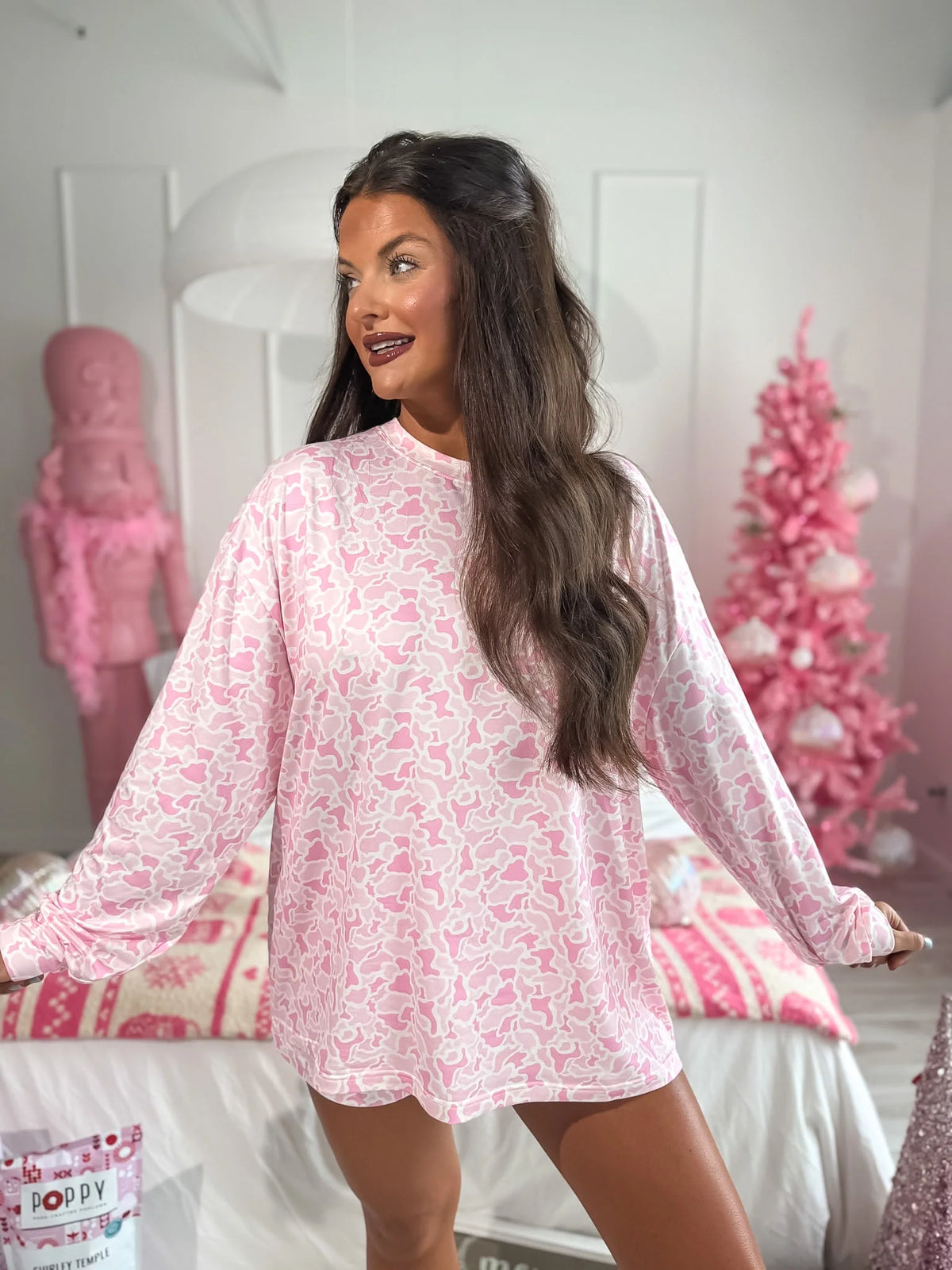 BIRDIE PREORDER Two Piece Long Sleeve Boxer Set in Sugar Bloom Duck Camo