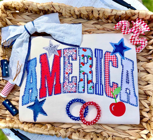 America Faux Embroidery