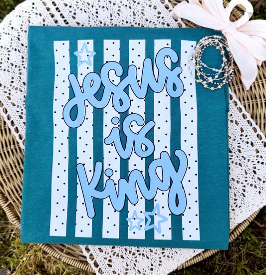 Jesus Is King Polka Dots & Blue