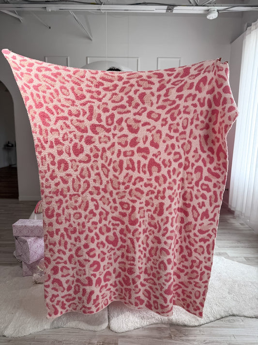 BIRDIE PREORDER Blanket in Pink Party Leopard